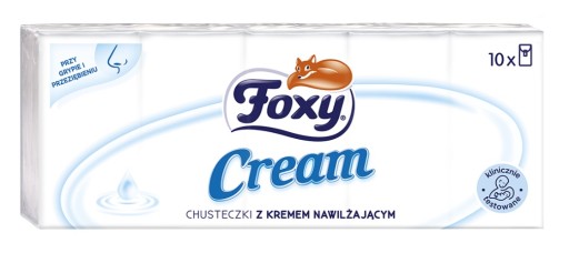 Foxy Cream Moisturizing Cream hyg obrúsky 10 ks