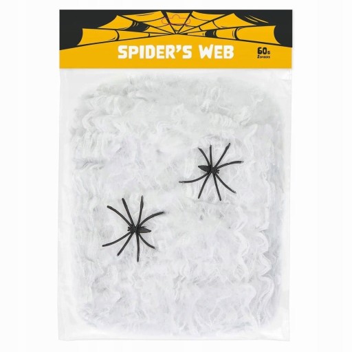UMELÝ SPIDER WEB biela pavučina niť 60 g Halloweenska dekorácia
