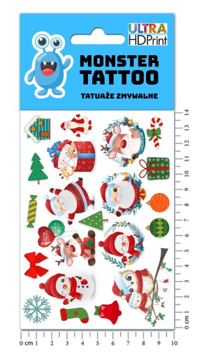 NAJLEPŠIE VIANOČNÉ TETOVANIE SANTA CLAUS SOB DARČEKY DARČEK KVALITA