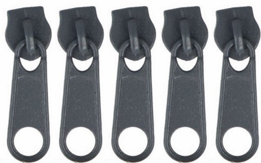 3mm Zipsy NA ZipSovú PÁSKU Zips STROJOVÝ STROJ GRAFIT - 5 ks