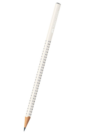 Ceruzka Sparkle Pearl Faber-Castell B, biela