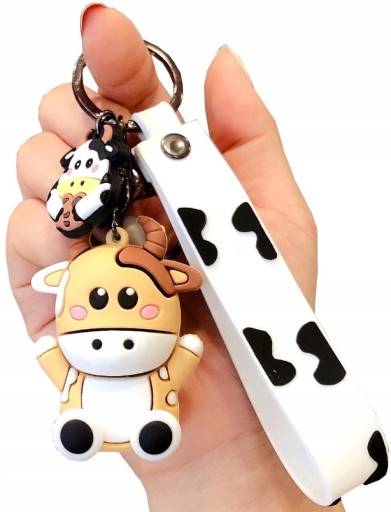 Keychain Cow Animal kľúče od kabelky Bull darček