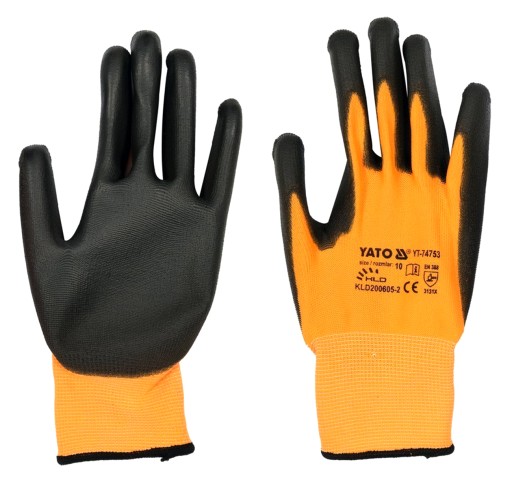 YATO - 74753 - NYLONOVÉ OCHRANNÉ RUKAVICE S NITRILOM - VEĽ. 10 XL