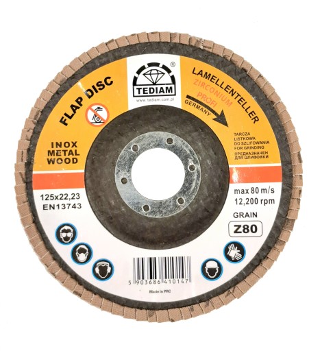 KOTOUČ ZIRkónový 125 mm hrubý 120 INOX
