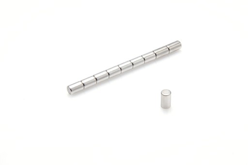 Neodymový valcový magnet MW 4x7 mm N38 10 ks.