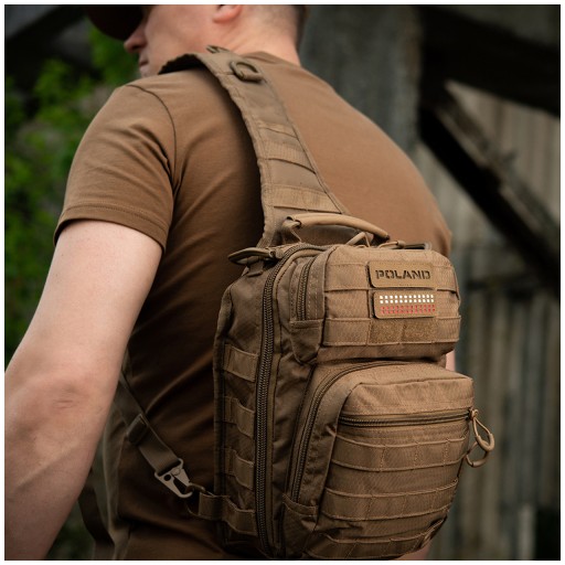 NÁŠIVA ZNAK POĽSKO LASEROVÝ REZANÝ VELCRO ODOLNÝ M-TAC 25x80 COYOTE