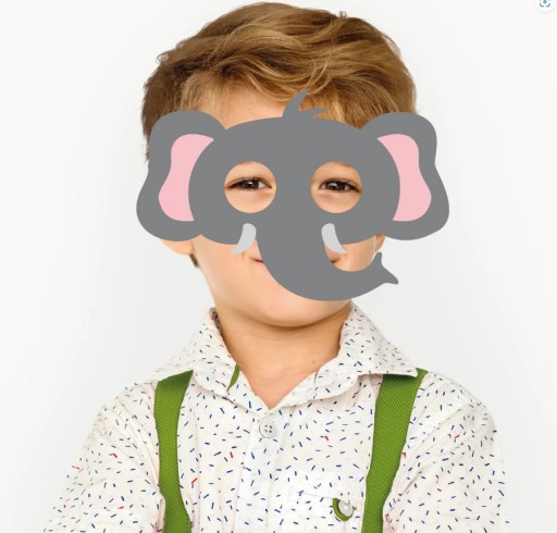 Maska SLONÍKA, slon, zvierací outfit, kostým