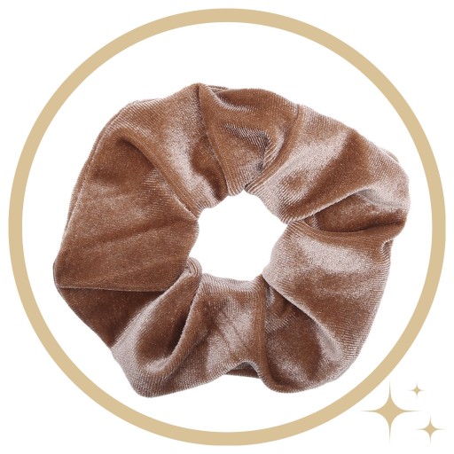 VELÚROVÉ scrunchie na vlasy béžové VEĽKÉ XXL módne scrunchie POHODLNÉ