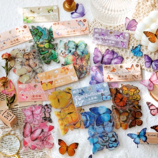 Samolepiace nálepky na scrapbooking s motýľmi