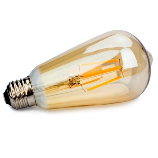 LED žiarovka E27 ST64 6W retro Vintage dymová jantárová teplá