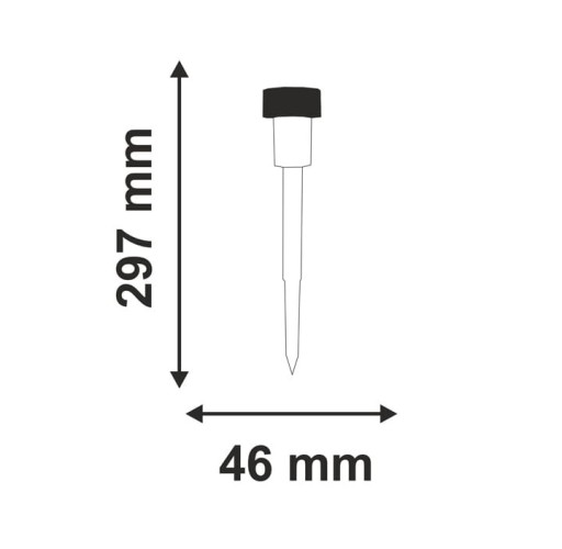 Polux vstavaná solárna lampa strieborná 29,7 cm 1 ks.