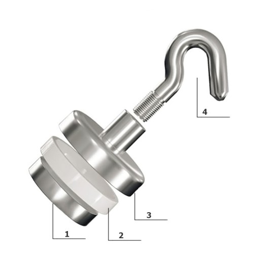 NEODYMOVÝ HÁK NA RÚČKU 12X5 mm magnet NOSNOSŤ 5 KG