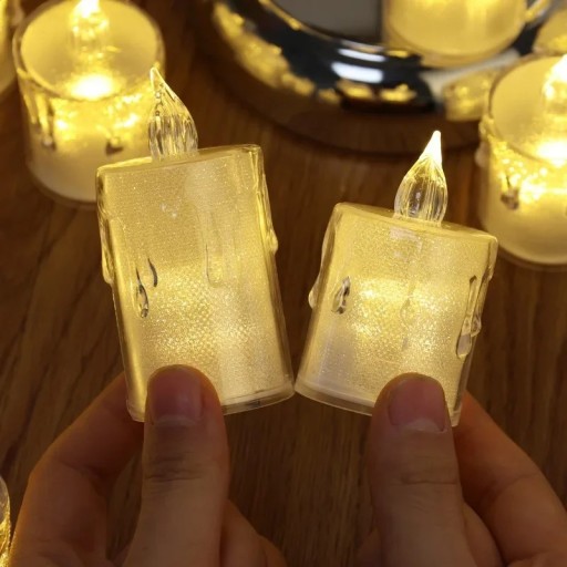 V2 SADA SVIEČKOV LED SVIEČKY VLOŽKY DO GRANES VOSKOVÉ SVIEČKY SVIEČKY 3 ks
