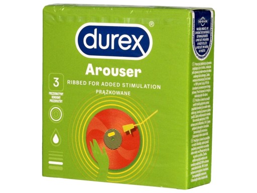 Durex Durex Arouser kondómy 3 ks, vrúbkované
