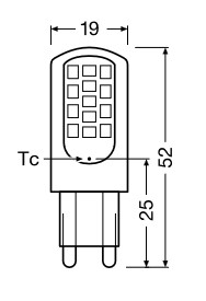 LED KAPSULOVÁ ŽIAROVKA G9 4,2W=40W 4000K 470LM OSRAM 360°