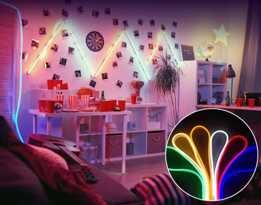 LED pásik 12V vodeodolný 1m NEON ZELENÝ