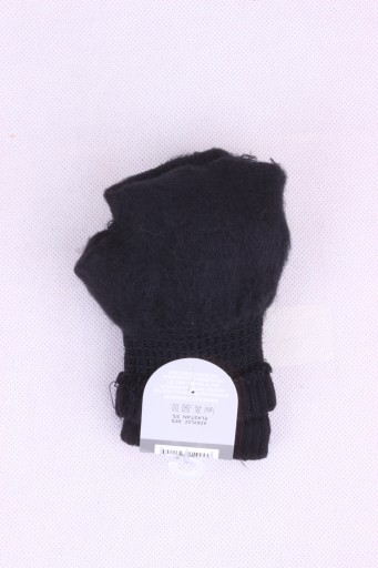 Pánske zimné rukavice, teplé, AKRYL, čierne, 25 cm