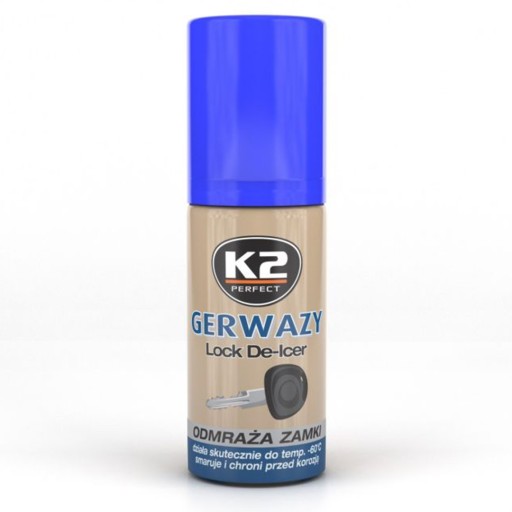 K2 GERWAZY ROZMRAZOVAČ ZÁMKOV pre visiaci zámok -60 STUPŇOV 50ml