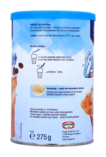 KRUGER Eiskaffee Classic Iced Coffee 275g z Nemecka