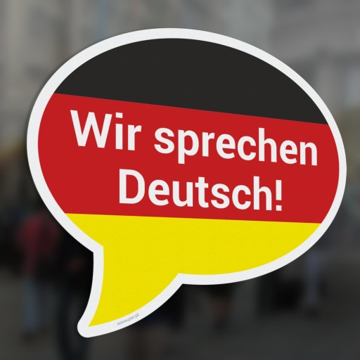 Wir Sprechen Deutsch - nálepka 16,5x20