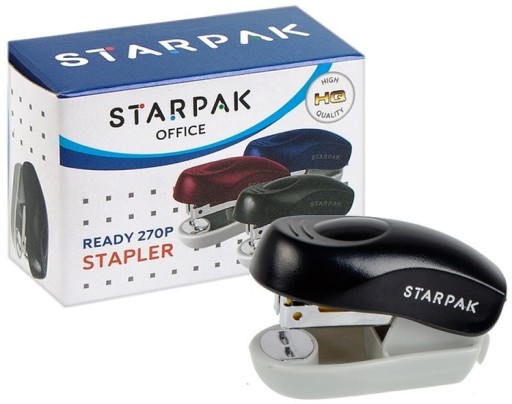 MINI ZOŠÍVAČKA na PAPIER 8 listov STARPAK čierna ŠKOLNÁ ZOŠÍVAČKA kancelárska
