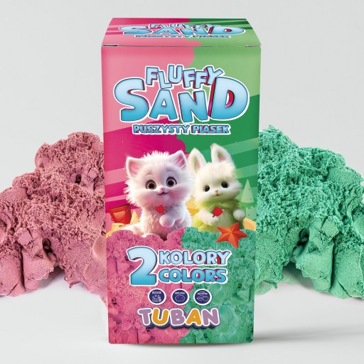SET FUFFY SAND RUŽOVÁ a ZELENÁ 2x70g