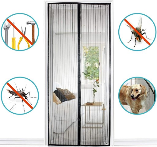 SIEŤKA NA DVERE, BALKÓNOVÉ OKNO S MAGNETOM 210X100CM SIEŤKA PROTI KOMÁROM