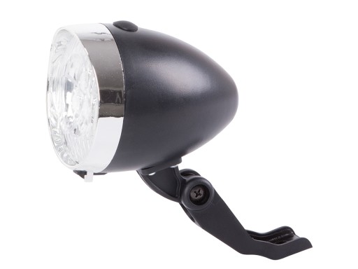 Lampa na bicykel city bike retro black lamp - CE
