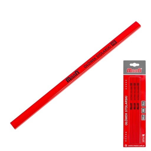 Stolárska ceruzka 24 cm blister 3 ks