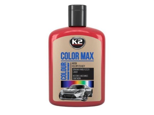 K2 COLOR MAX 200ML ČERVENÁ - FAREBNÝ VOSK Re