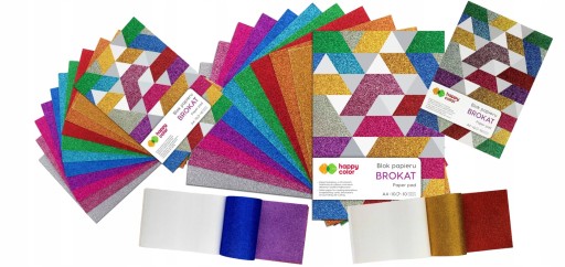 Happy Color blok A4 10 listov Trblietky č