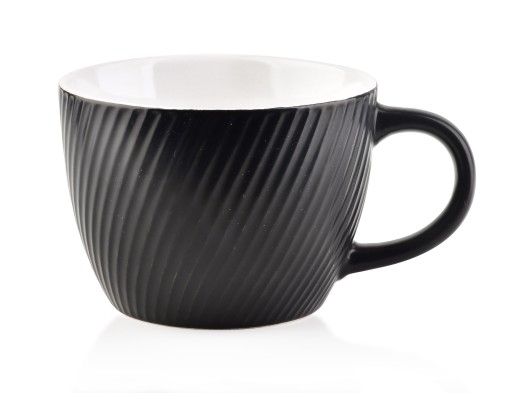 Keramický hrnček 480ml SALLY LINES Čierny