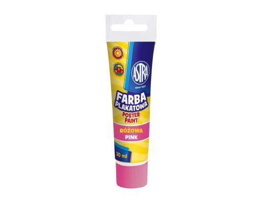 Farba na plagáty v tube RUŽOVÁ 30ml Astra 301107002