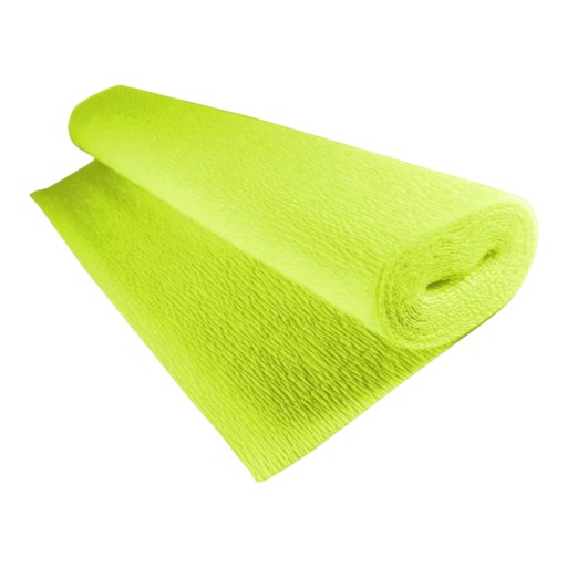 Taliansky krepový papier, svetlozelený hodvábny papier, 50x250 zelený
