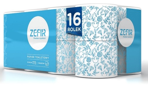 Elegantný toaletný papier Zefir biely, 16 ks