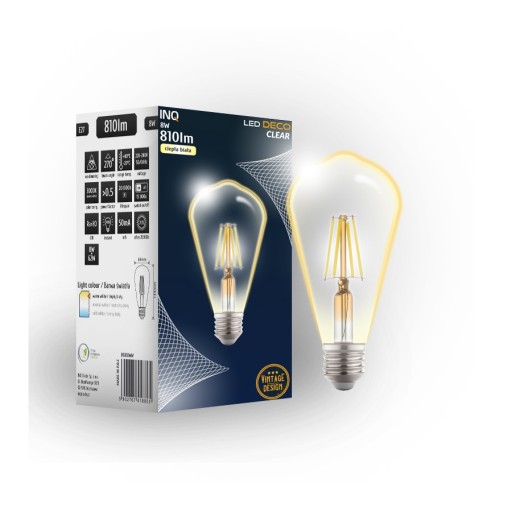 RETRO EDISON ST64 E27 LED ŽIAROVKA 230V 8W TEPL