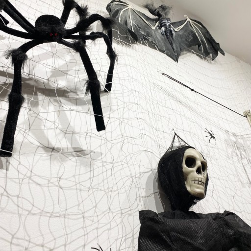 DEKORATÍVNA SIEŤ PIDER WEB HALLOWEENSKÉ OZDOBY BALÓNKY VANEC PIDER BAT