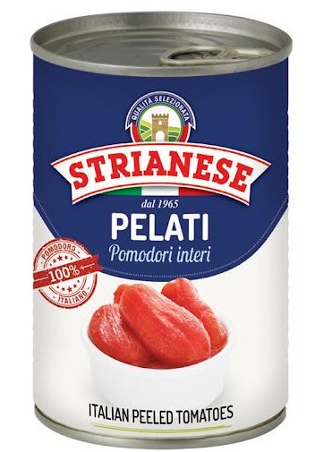 Talianske paradajky Pelati bez šupky Strianese 400 g