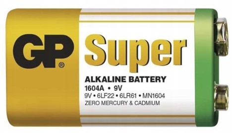 GP Super Alkaline batéria 9V 1604A 6LR61 1 ks.