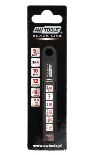 AWTOOLS NÁHRADNÉ NOŽE 9mm 10ks AWBL42051