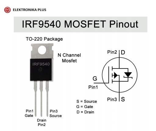TRANSISTOR IRF9540 P-kanál MOSFET 23A 100V TO220