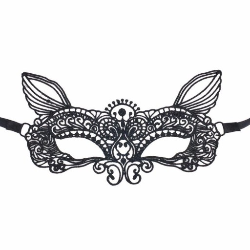 Čipková maska na oči SEXY_CAT EARS_karneval