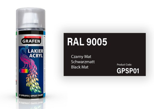 AKRYLOVÝ LAK STREKOVÝ MAT ČIERNA RAL 9005