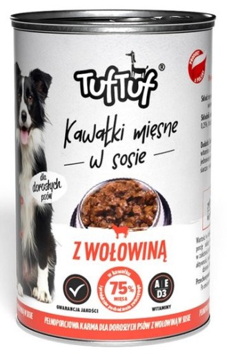 TUF-TUF kúsky hovädzieho mäsa pre psov 415G