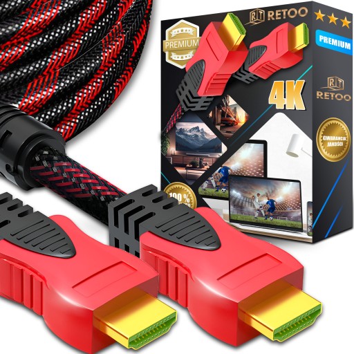 HDMI KÁBEL FULL HD UHD 4K 3D VYSOKORYCHLOSTNÝ KÁBEL 4,5M