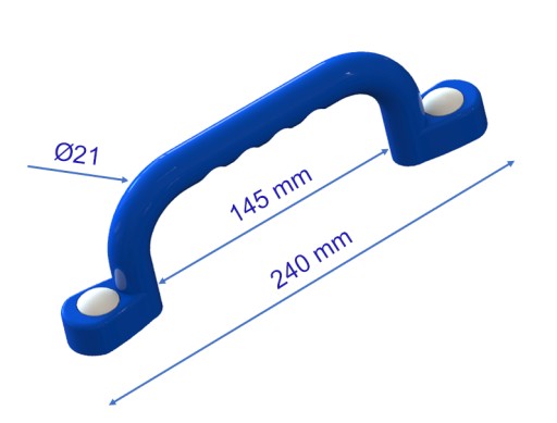 SLNKO - IHRISKO KĽÚČKY 240 mm - 2 ks S MODRÝMI SKRUTKAMI WH