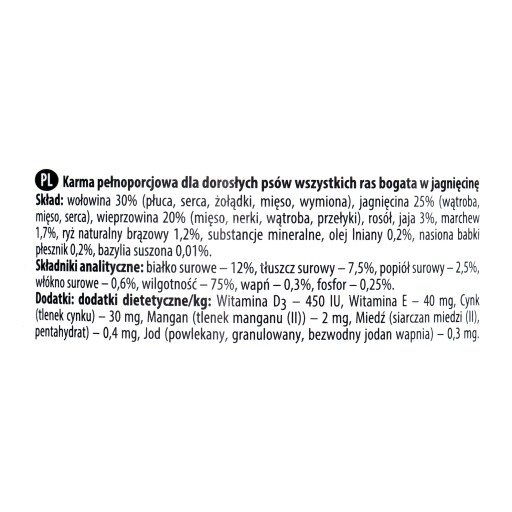 Dolina Noteci Prémiové mokré krmivo pre psov bohaté na jahňacie mäso 400g