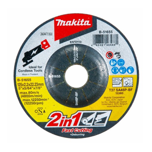 Rezný brúsny kotúč 2v1 125mm Makita B-51655