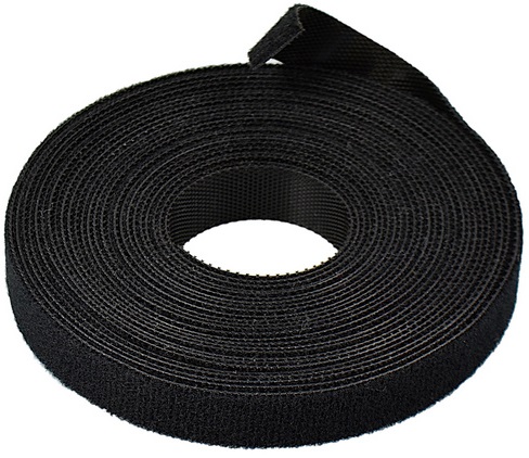Páska na organizovanie káblov, pásik na suchý zips, 13 mm, 5 m, čierna