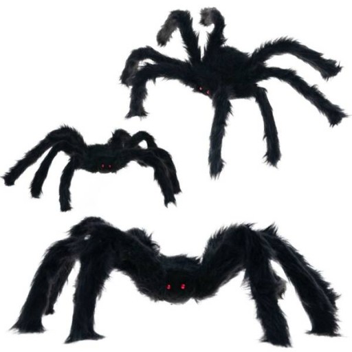 ČIERNA DEKORÁCIA VEĽKÝ VLASOVÝ PAVÚK 50 CM HALLOWEEN
